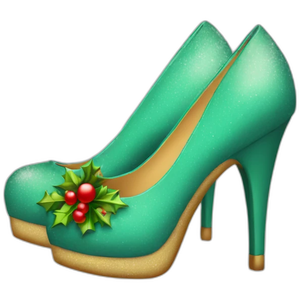 Chirstmas high heel shoe emoji