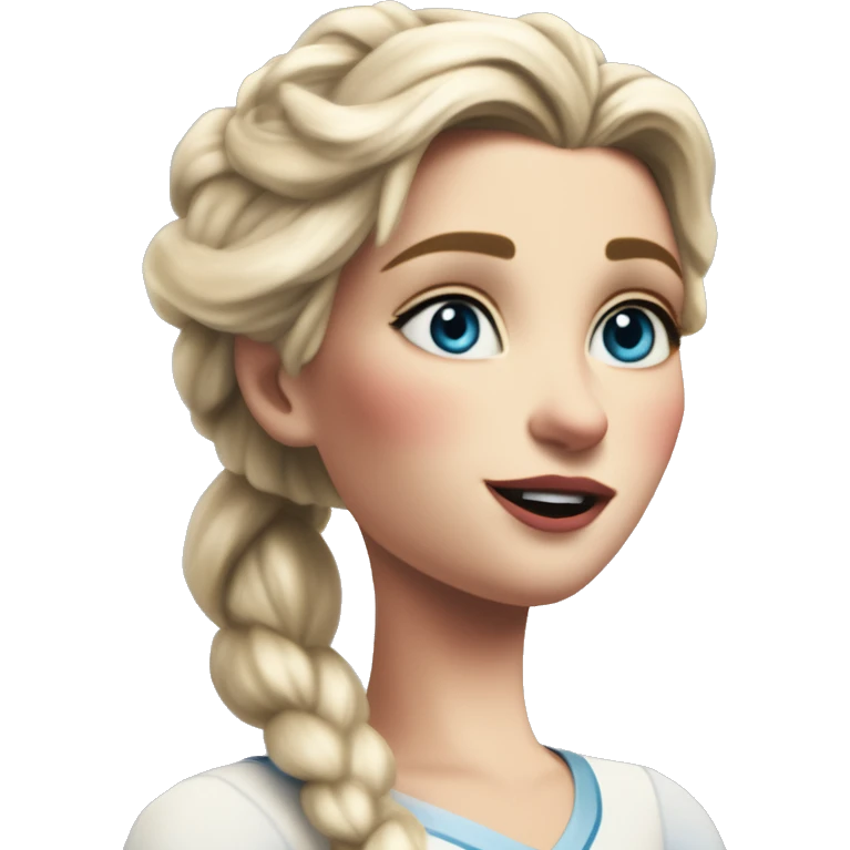 FIFA award winning Elsa in MS-DOS style, oil paint, mysterious eyes, intricate lips, masterpiece pose, odd perspective, beautiful, desirable, logical, midsommar, ikea emoji