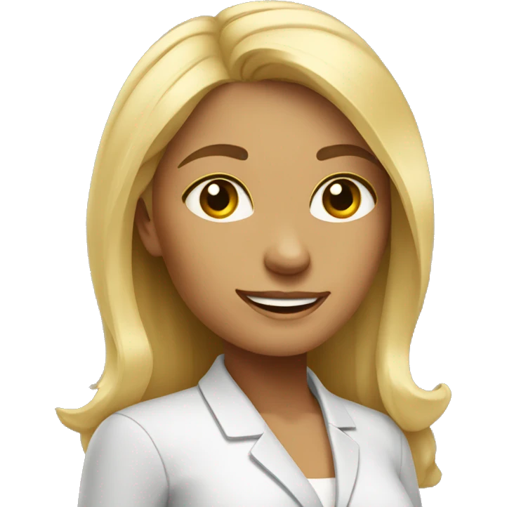Corporate wellness blonde girl emoji