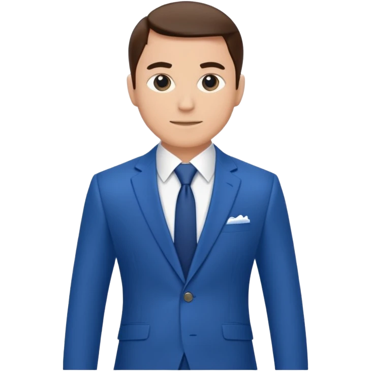 business suit, blue suit emoji