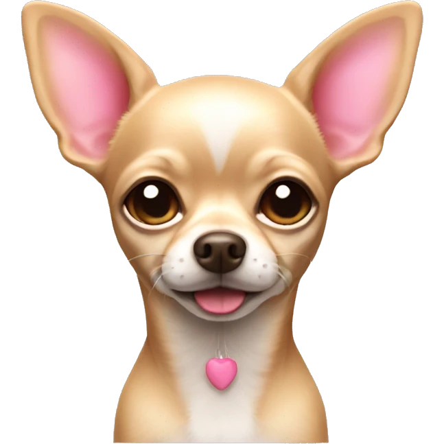 beige chihuahua with pink nose  emoji