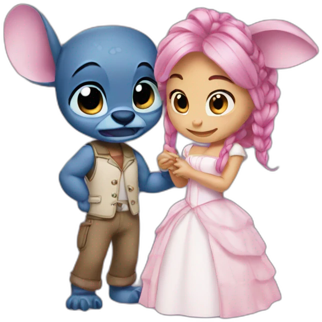 Stich love et Angela  emoji