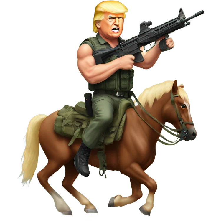 President Trump as rambo emoji