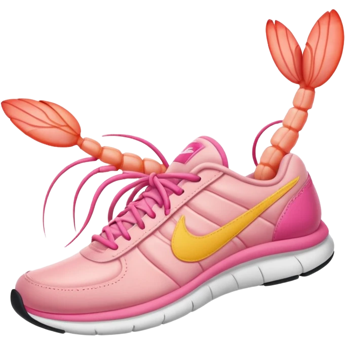Shrimp wearing Nikes  emoji