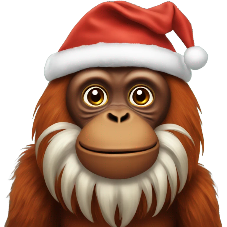 Christmas orangutan emoji