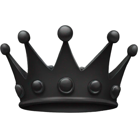 Black crown (only the crown) emoji