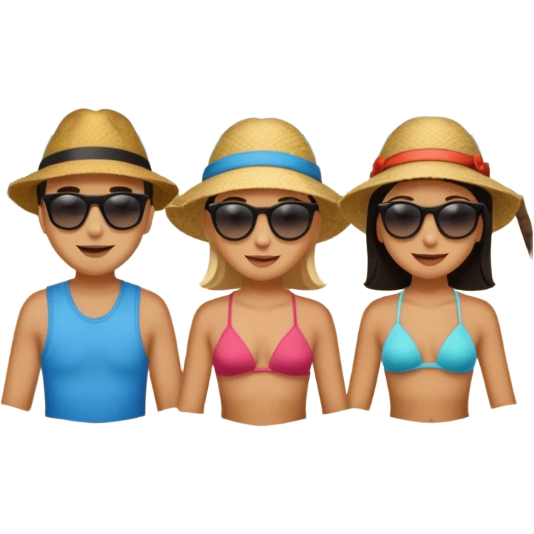 playa con personas emoji