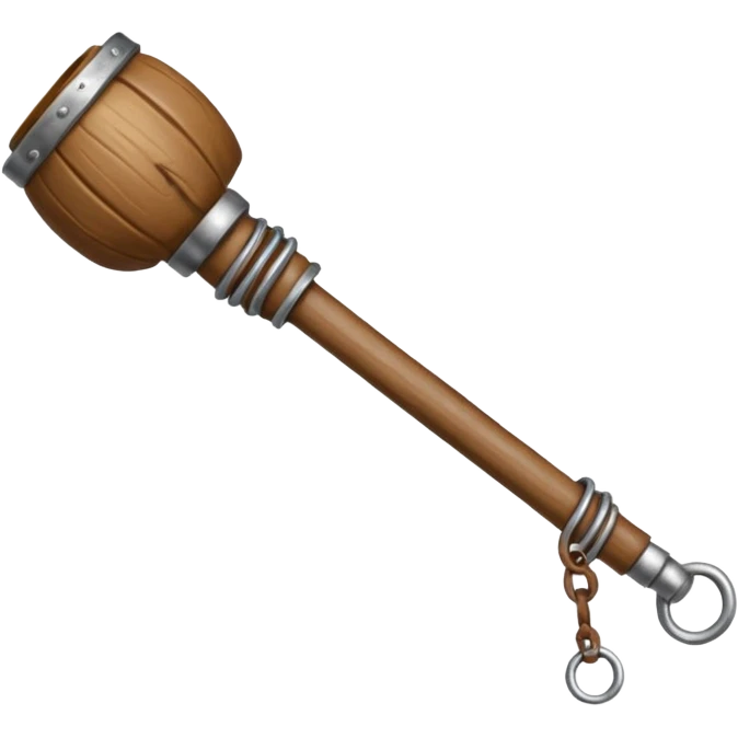 Monk Staff, Staff – Wooden monk’s staff with metal rings at top. emoji