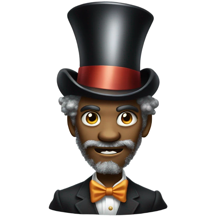 Crazy person in top hat emoji