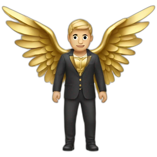 Man with golden wing emoji