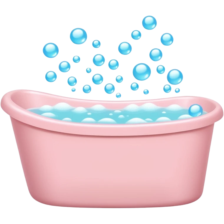 pale pink bathtub with bubbles emoji