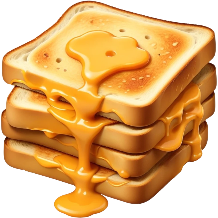 Kaas tosti with melting cheese oozing out the sides emoji