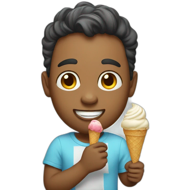 Ice cream boy emoji