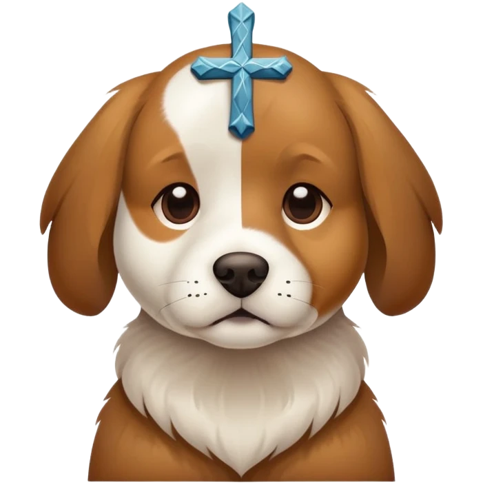 Dog with cross emoji