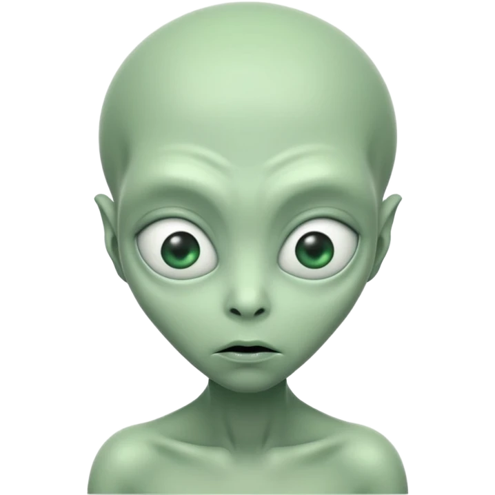 Sad alien emoji