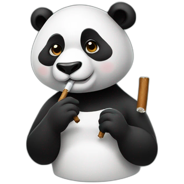 Panda smoking cigar emoji