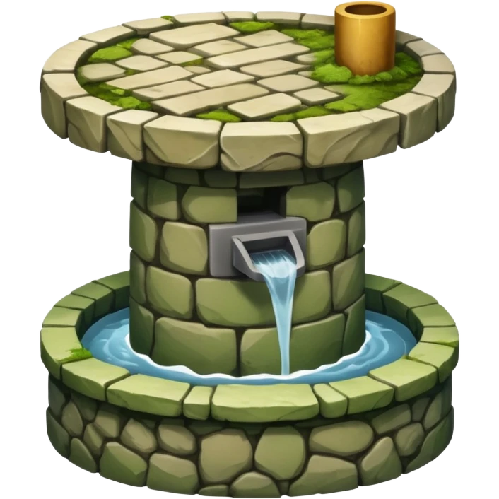a water well made out of stone emoji