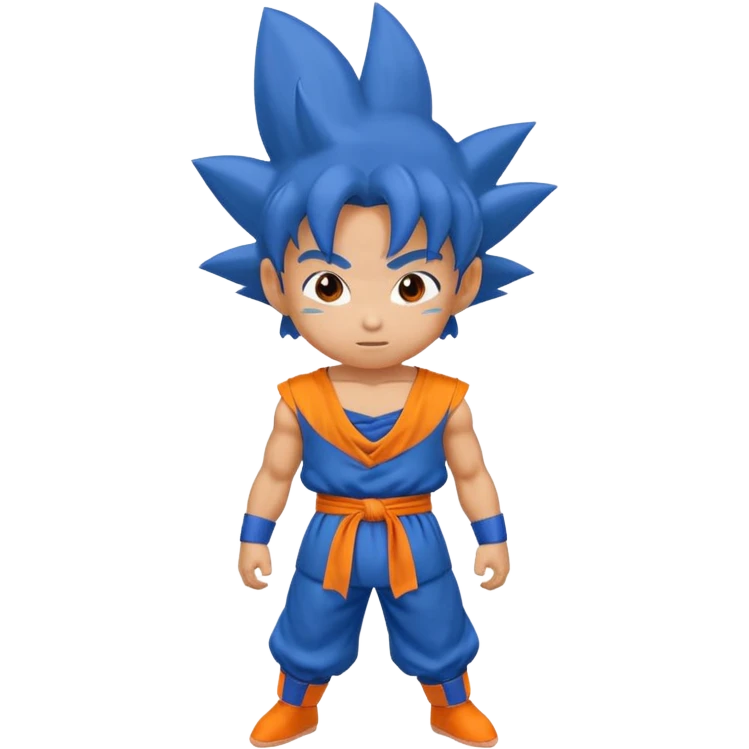 dragon ball kid goku with the blue costume emoji