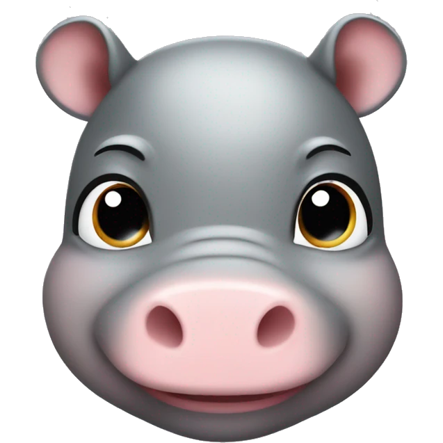 Baby pigmo hippo face emoji
