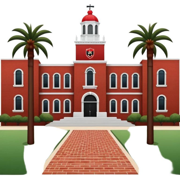 San Diego State University iconic campus landmark, red and black colors emoji