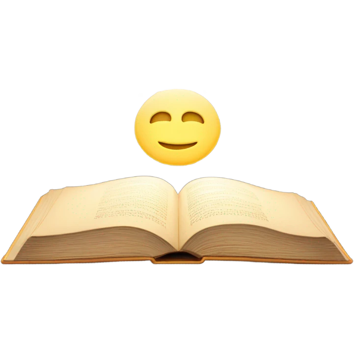 book with light emanating from inside the book emoji