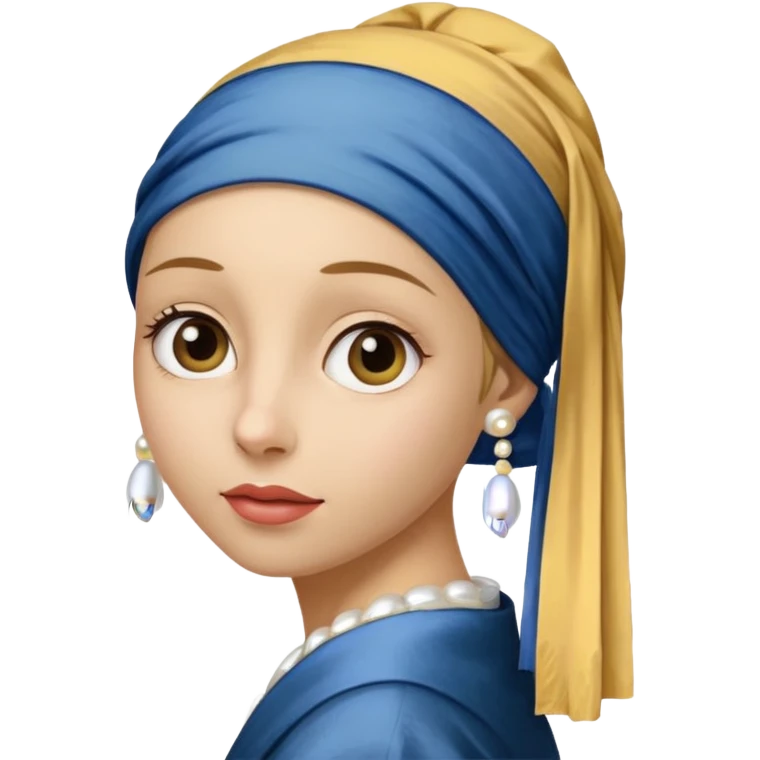 Girl with a Pearl Earring painting emoji