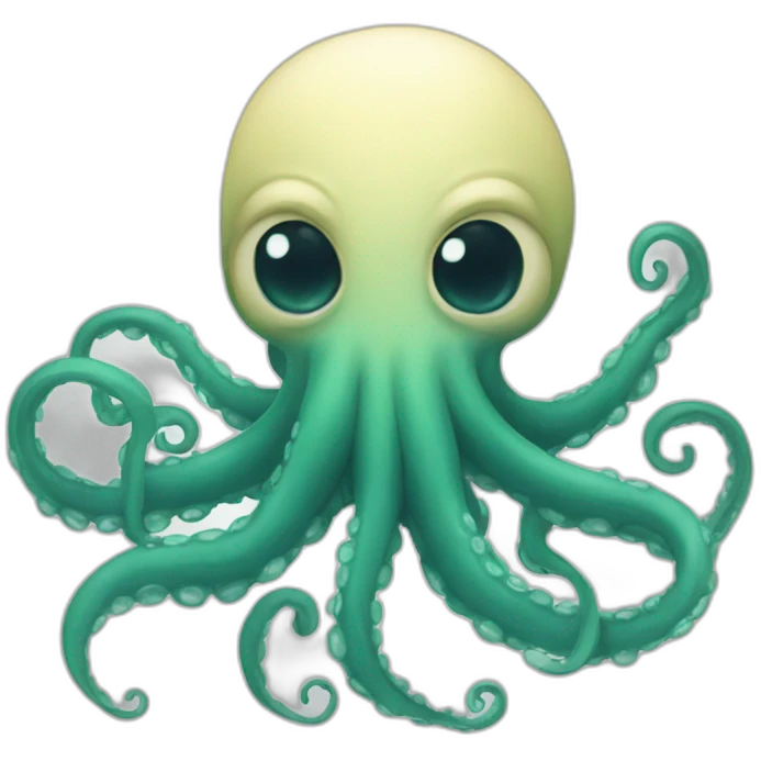 cute kraken cute face afraid  emoji