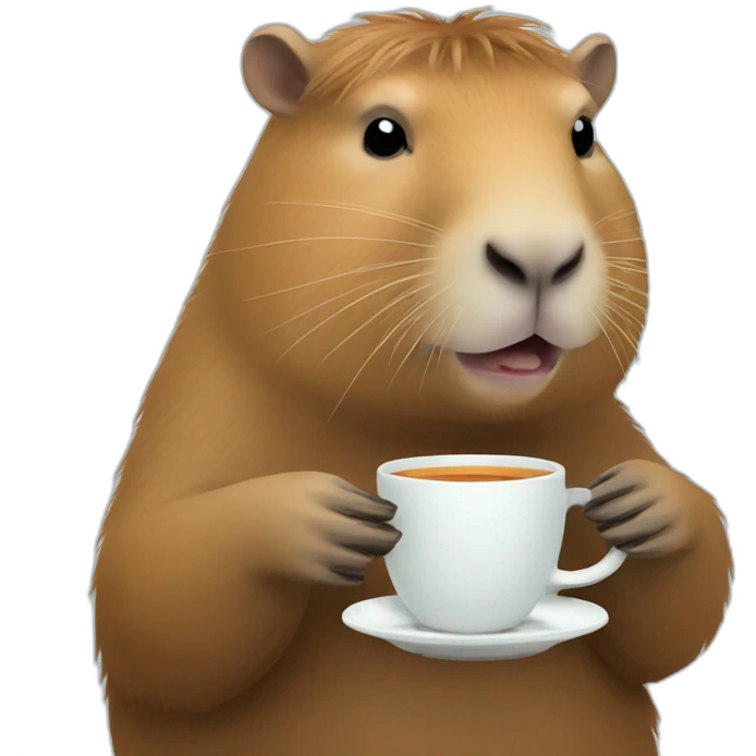 capybara with tea emoji