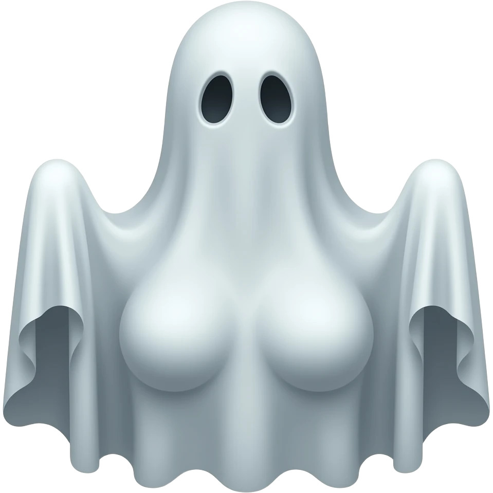 Ghost emoji with it’s boobs out emoji