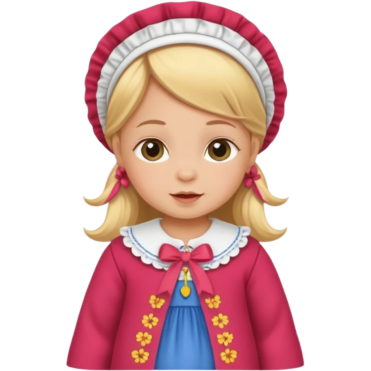 baby girl traditional dutch clothes emoji