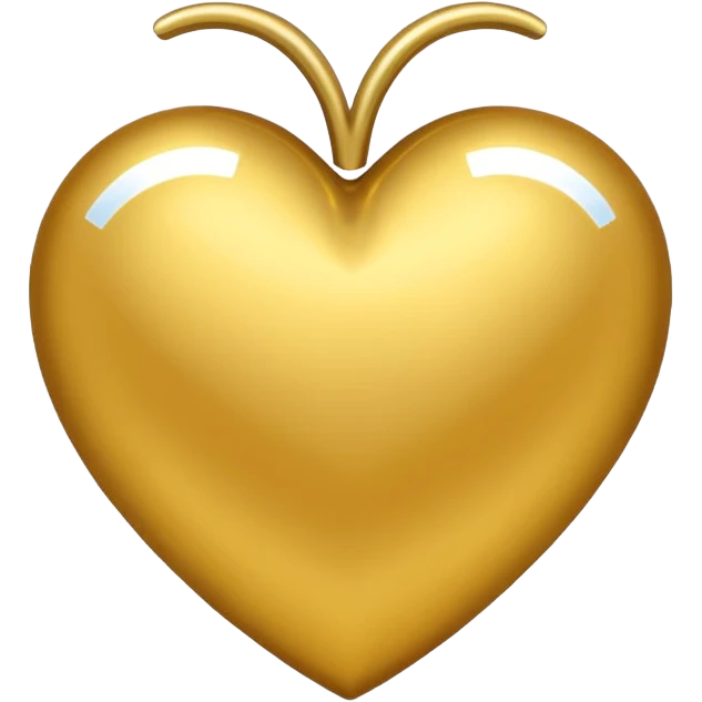 coração dourado emoji