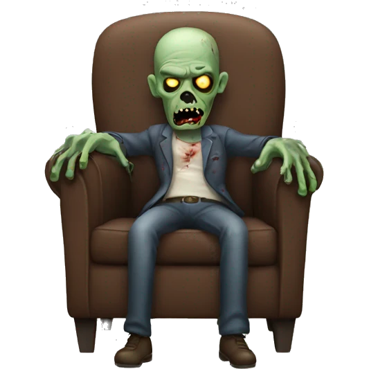 zombie in armchair emoji