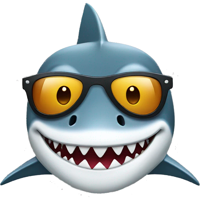 Shark with sunglasses  emoji