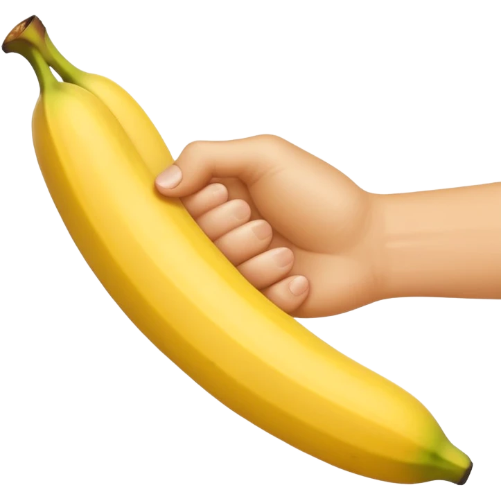 Banane avec une mais autour  emoji