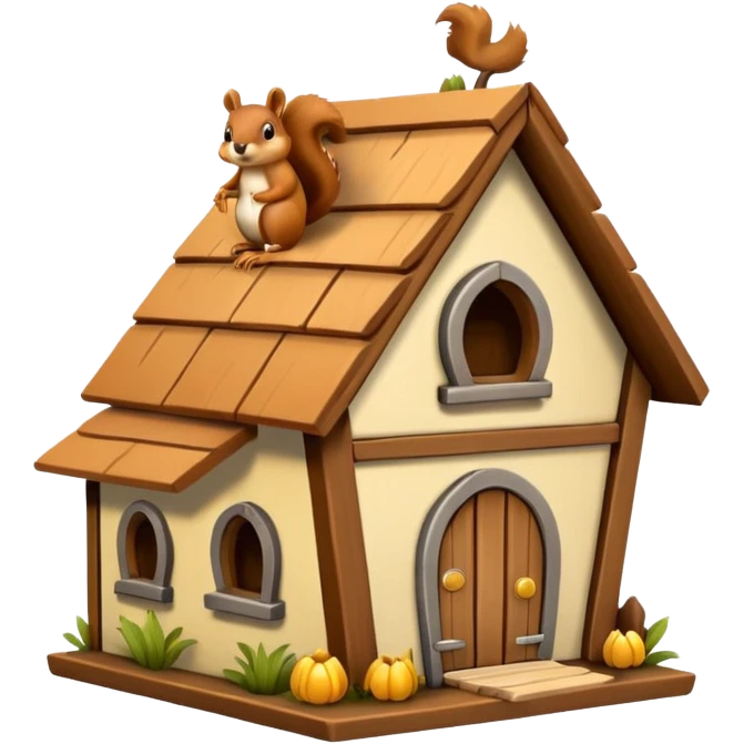 squirrel house emoji