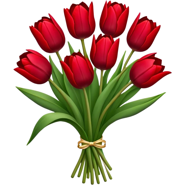 Dark red tulip bouquet  emoji