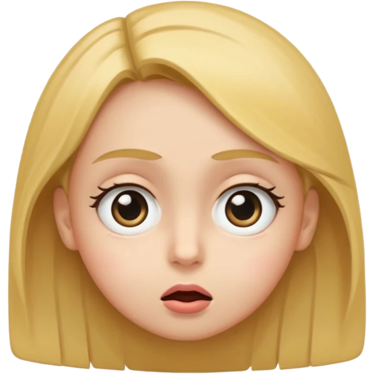 Face looking to the side with wide eyes and low mouth with raised eyebrows (the viral face for this is a bad idea, but we’re totally gonna do it together anyway) make it a girl and make them tilting their head to the side, looking at me with side eyes and mouth closed emoji