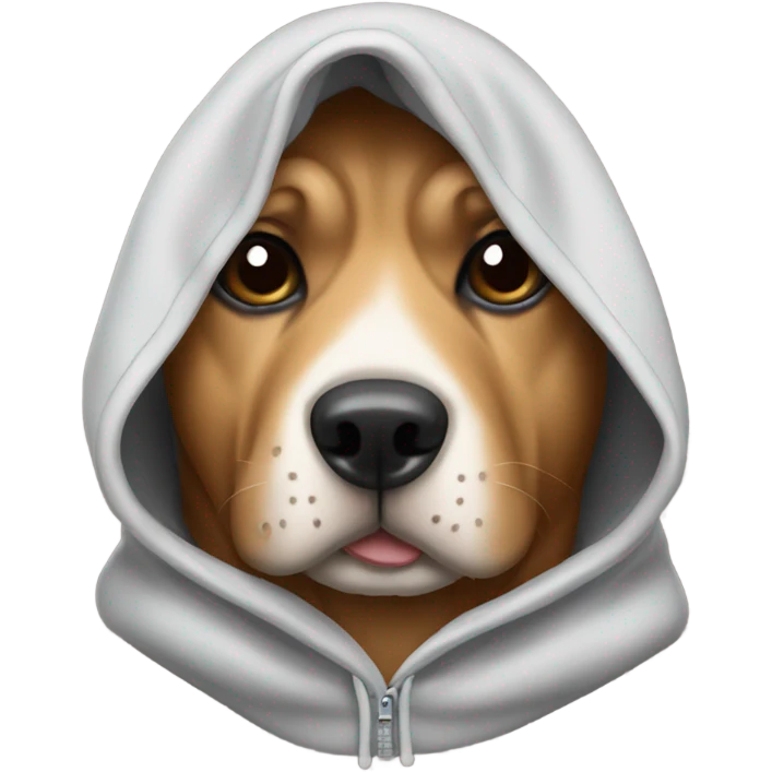 Dog with hoodie emoji