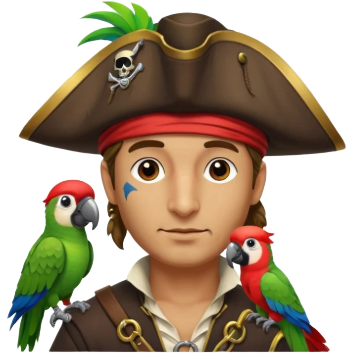 pirate and parrot emoji