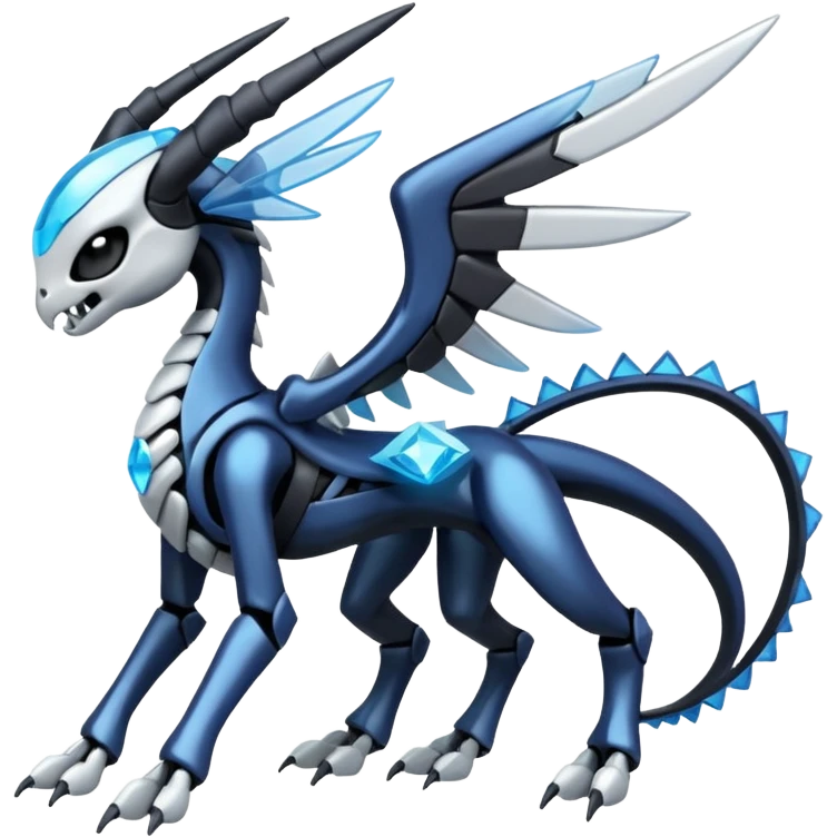 Skeletal Futuristic Meloetta-Zekrom-Dialga-Pokémon-Fakémon-fusion-hybrid-creature emoji