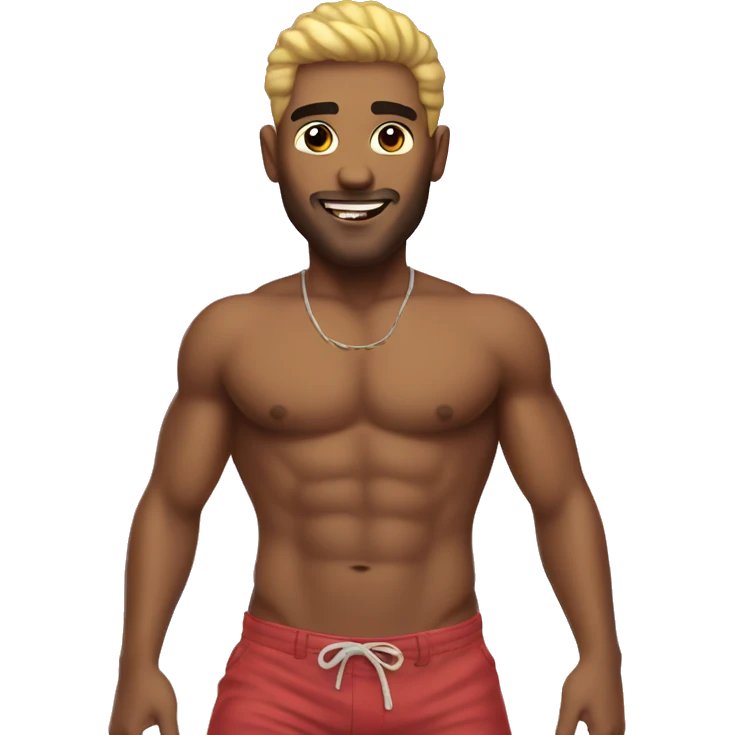 Gay beach bro emoji