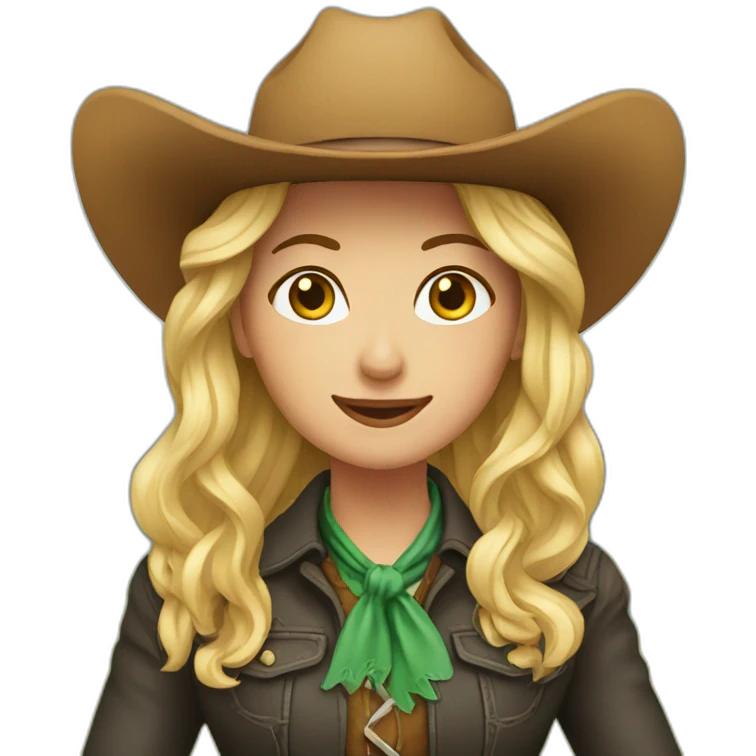 Cowgirl in Ireland emoji