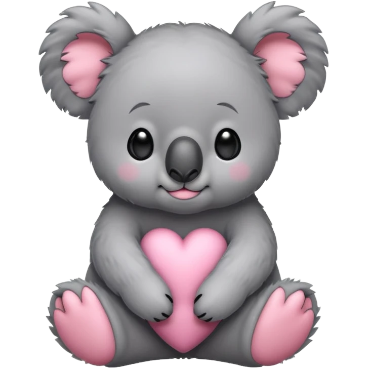 Pink koala emoji
