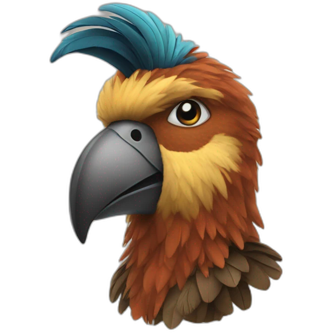 man with beak and feathers emoji