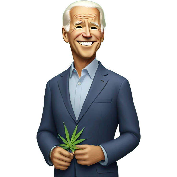 Joe Biden smoking weed emoji