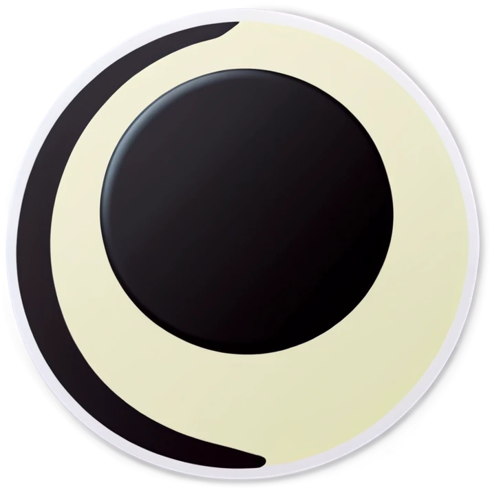 Giant black dot emoji