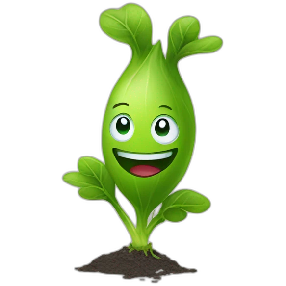 Sprout from garbage emoji