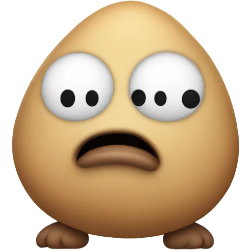 Pou crying  emoji