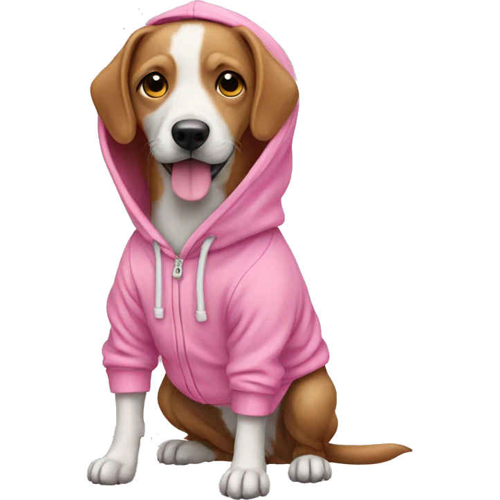 Dog wear Hoodie Pink emoji