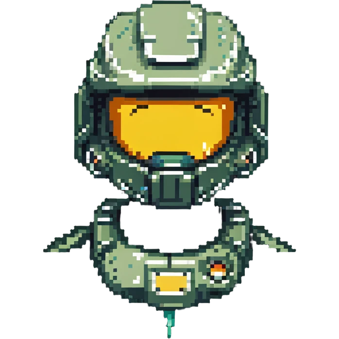 Master Chief with a single tear emoji